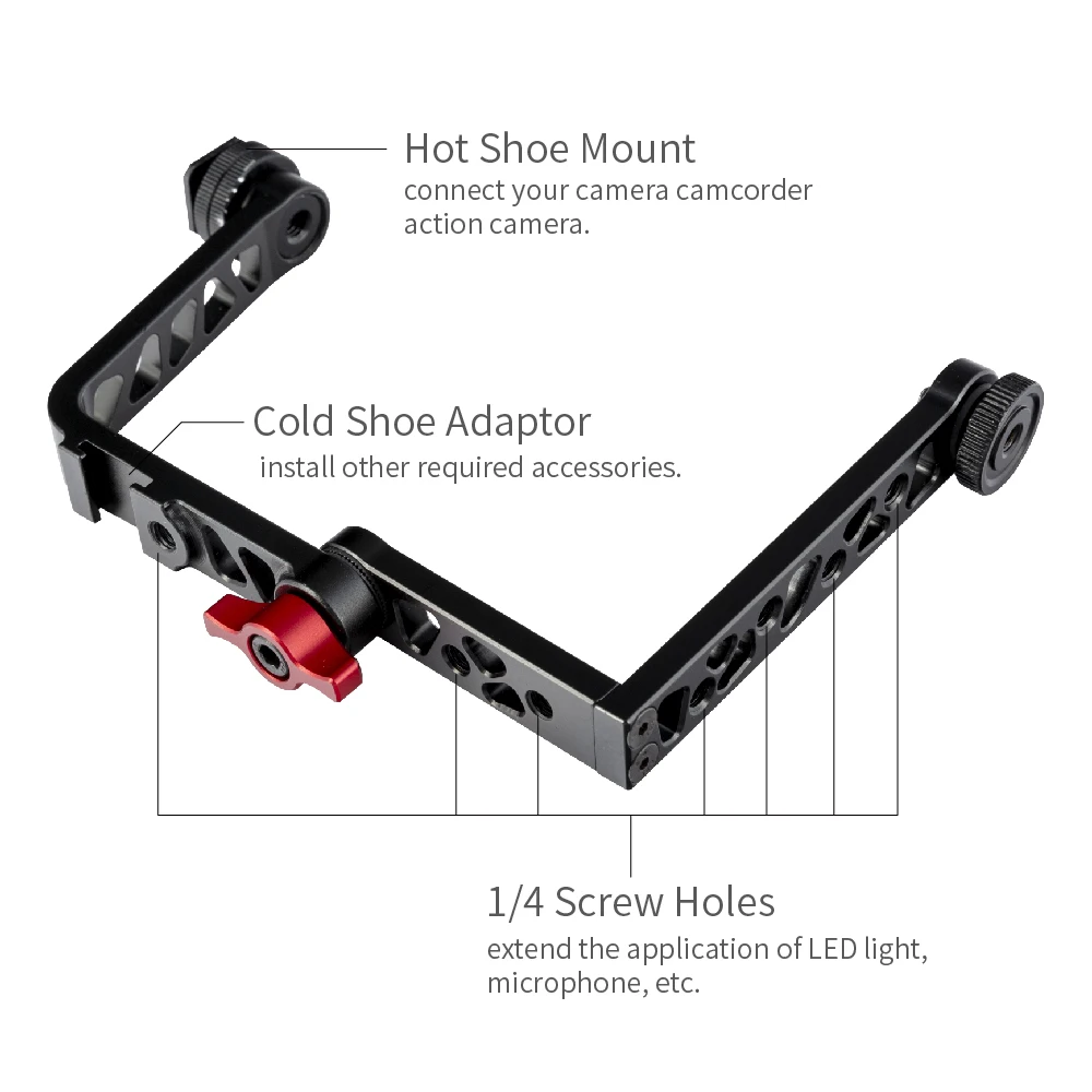 Feelworld двойной L наклона рычаг Алюминий для Feelworld FW279S F5 FW568 FW279 F570 T7 DSLR камера полевой монитор стабилизатор Gimbal