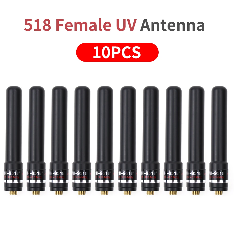 10x SMA Dual Band HH S518 антенна подходит для Baofeng UV 5R V2 + GT 3 82 BF F8HP 888S Retevis H777 RT 5R|Запчасти и