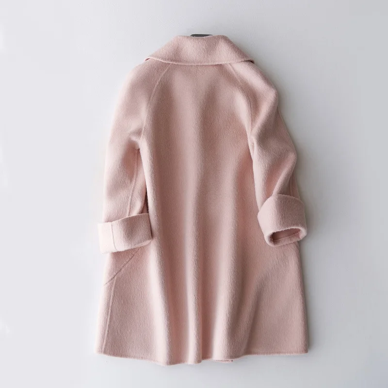 

Double Side Wool Coat Female Korean Long Jackets Autumn Winter Jacket Women Alpaca Woolen Coats Casaco Feminino MY3958