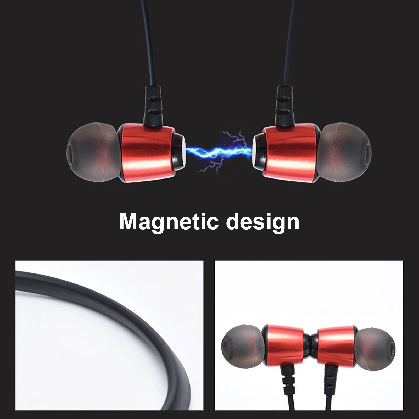 Sports Bluetooth Headphone 5.0 Sweatproof Neckband Wireless Earphone 20H Playback Headset for iPhone Samsung Xiaomi | Электроника