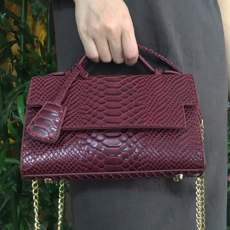 Классическая Сумка клатч со змеиным узором кожаная сумочка на плечо роскошный