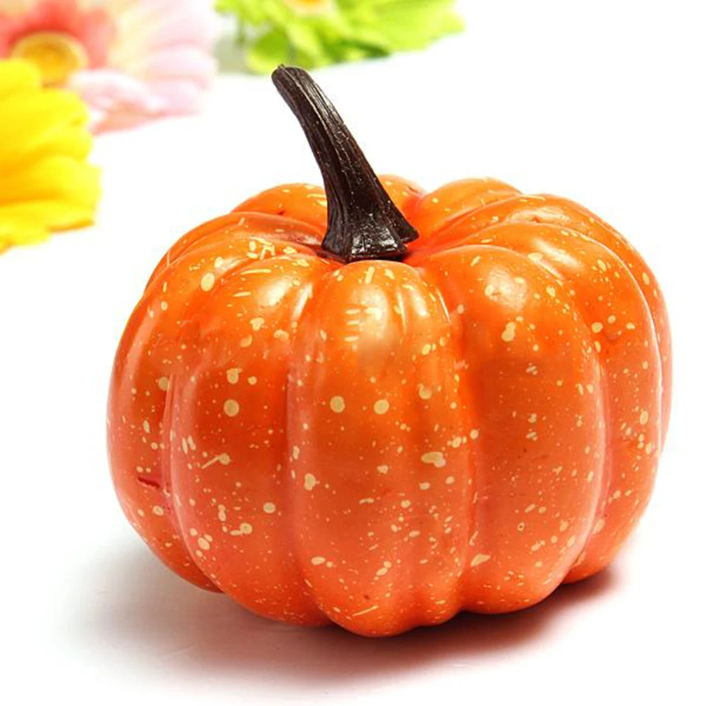 

Plastic Crafts Mini Foam Artificial Fruits Plastic Yellow Pumpkin Large Vegetable Creative Party Decorative 2Pcs