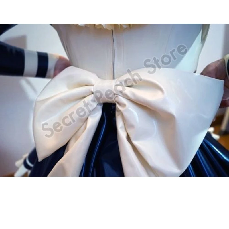 Латексная Униформа резиновые Платья Латекс плиссированная юбка пышная фетиш |