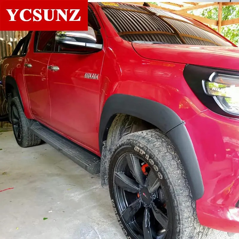 Арок Брызговики колесная арка для Toyota Hilux кабина с двумя рядами тонкий черный