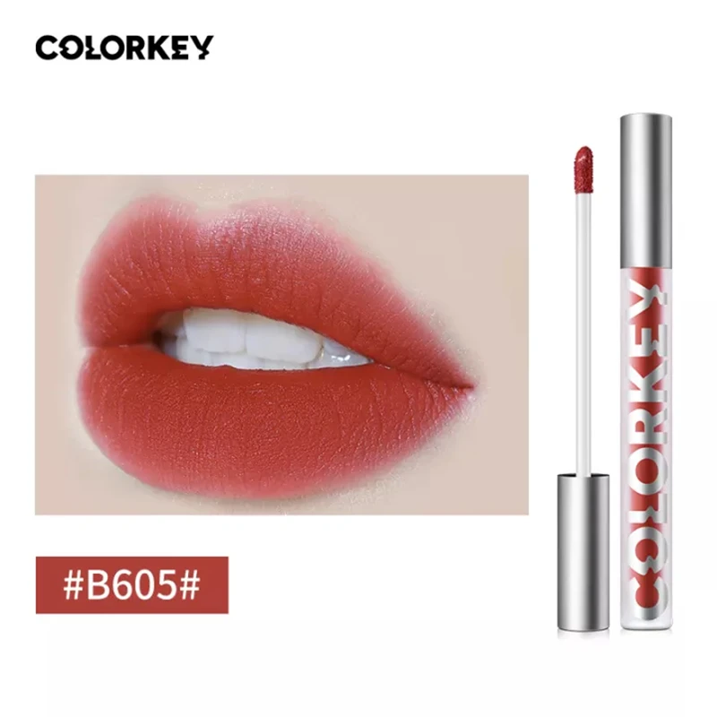 Блеск для губ COLORKEY 21 цвет жидкий бархатный блеск водостойкая гладкая помада