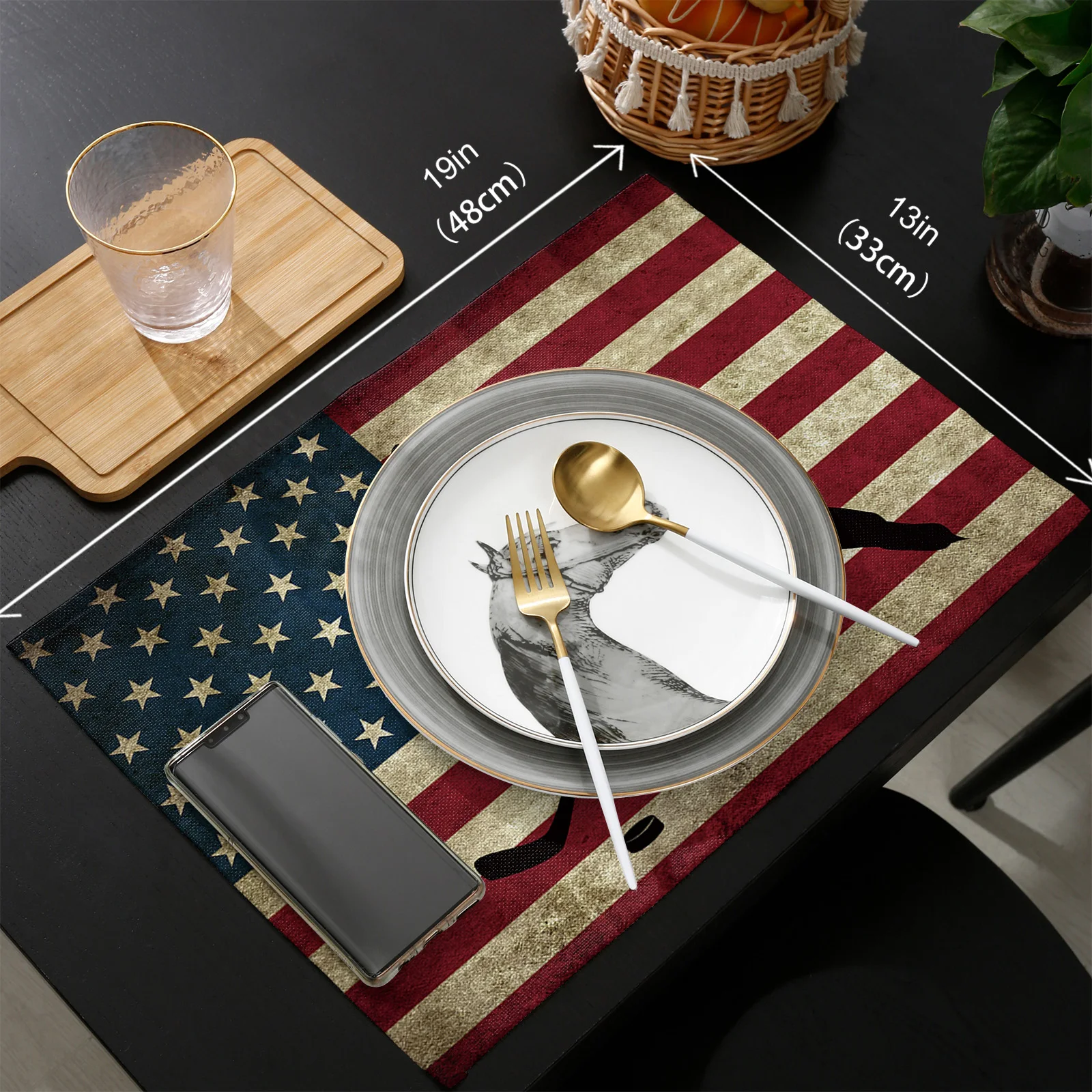 

Retro Flag Sport Hockey Table Runner Set Wedding Table Decoration Home Kitchen Dining Table Decor Tablecloth
