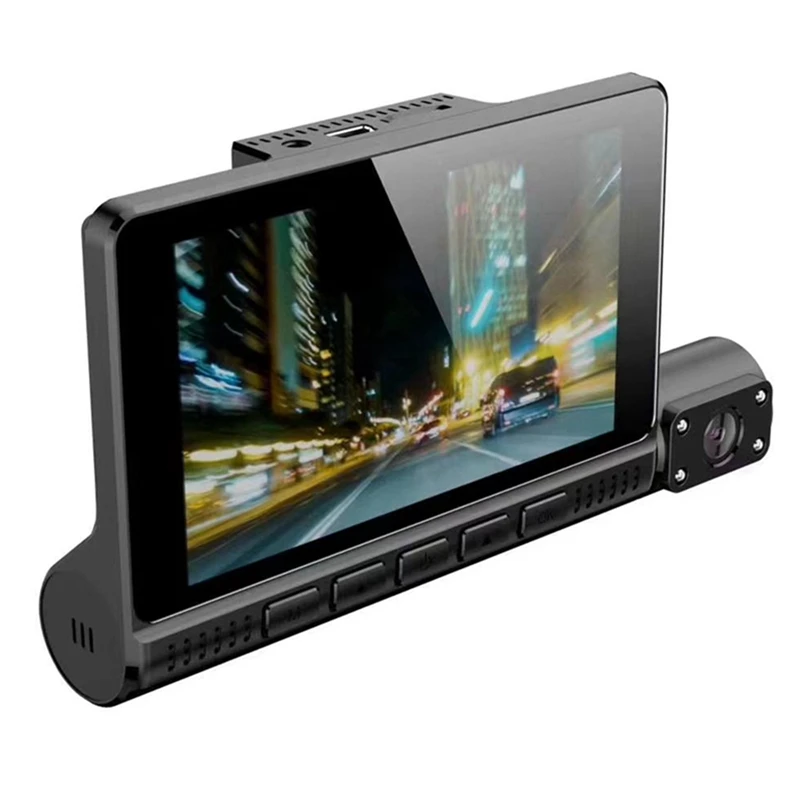 Автомобильный видеорегистратор с 3 объективами 4 0 дюйма Sn Full HD 1080P после