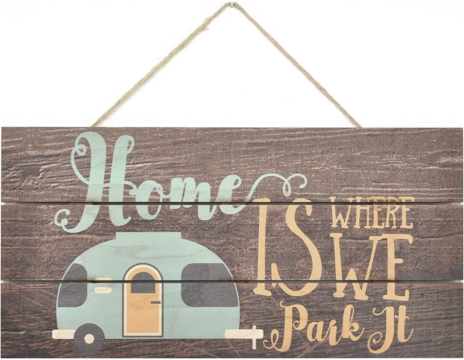 

Wood Sign Plaque Home is Where We Park It 6x12 Inch Nostalgic Art Vintage Wood Plaque Home Decor Gift Bar Sign