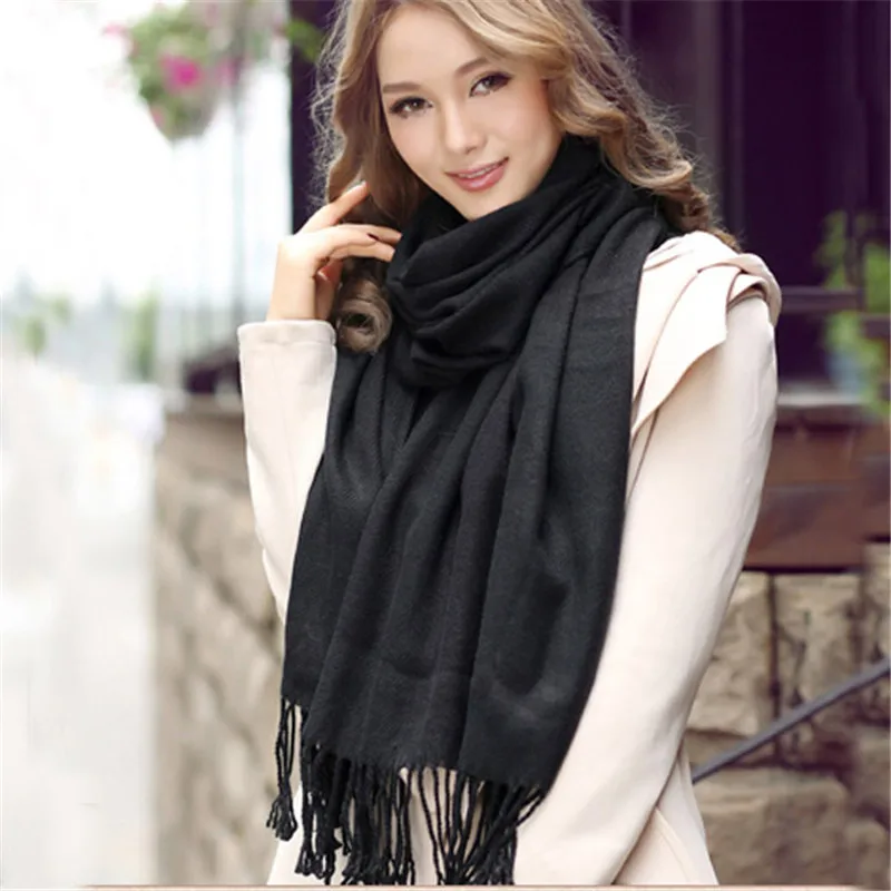 15 Fashion Women's Winter Stole Plaid Scarves ladies Cashmere Scarf long wool pashmina femme foulard female winter neck scarf - Цвет: 15