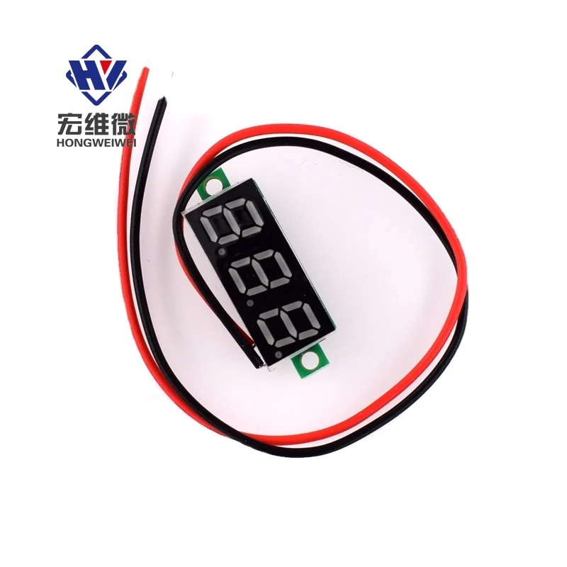 0.28 Inch Ultra-small Digital DC LCD LED Voltmeter Head Digital Display Adjustable Two-wire DC2.5-30V Reverse Relay Protection