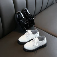 kids new boys pu leather wedding dress shoes for girls children baby black school performance formal flat loafer shoes b501