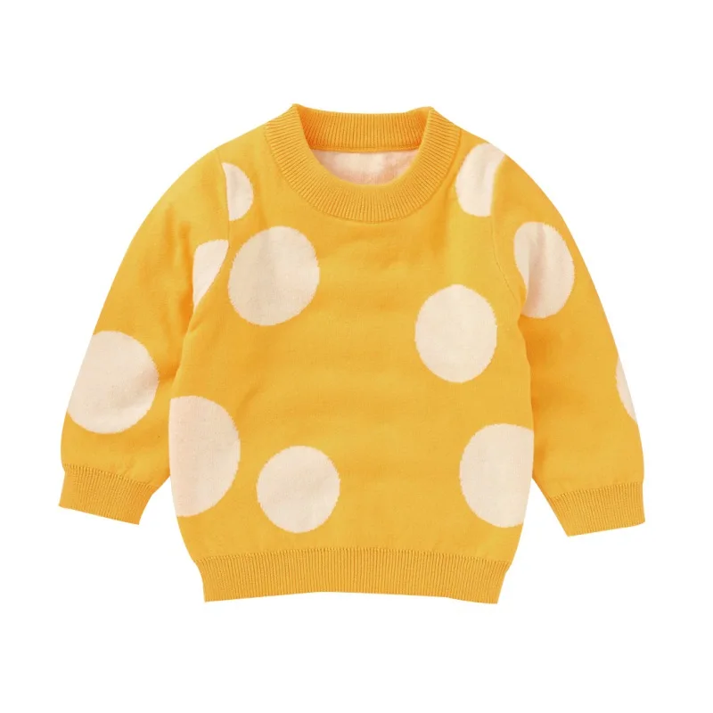 

Baby Boy Girl Sweater Winter Warm Colthes Kids Casual Infant Costum Dot Print Cotton Knitted Outerwear Tops Clothing
