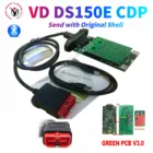 DHL Экспресс-Доставка 10 шт.упак. VD DS150E CDP obd obd2 сканер vd ds150e cdp obdii сканера автомобиль грузовик инструменту диагностики с bluetooth usb