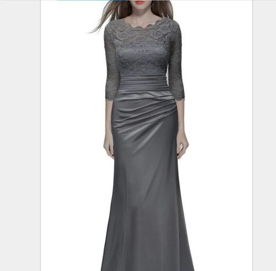 

Linglewei New Spring and Summer Women's Dress New elegant retro women's Lace dress long dress