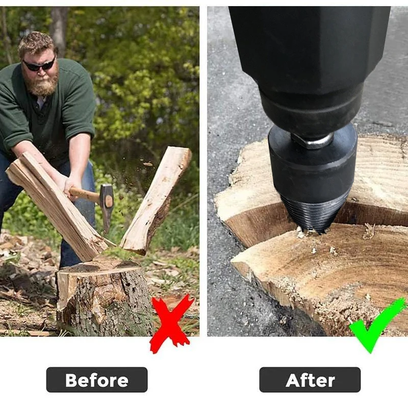 32/42mm Firewood Splitter Drill Bit Metal Round/Hex/Triangle Shank Wood Cone Reamer Punch Driver Step Woodworking Tool | Инструменты