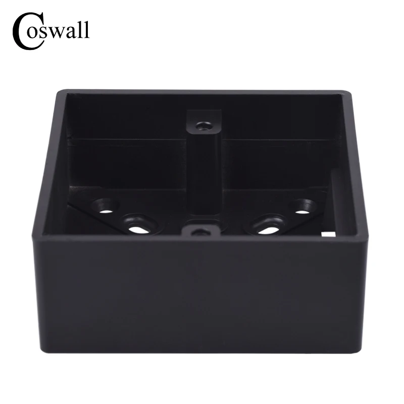Coswall 32mm Depth Black External Mounting Box 86mm*86mm*35mm for 86 Type Switches and Sockets Apply For Outside of Wall Surface |