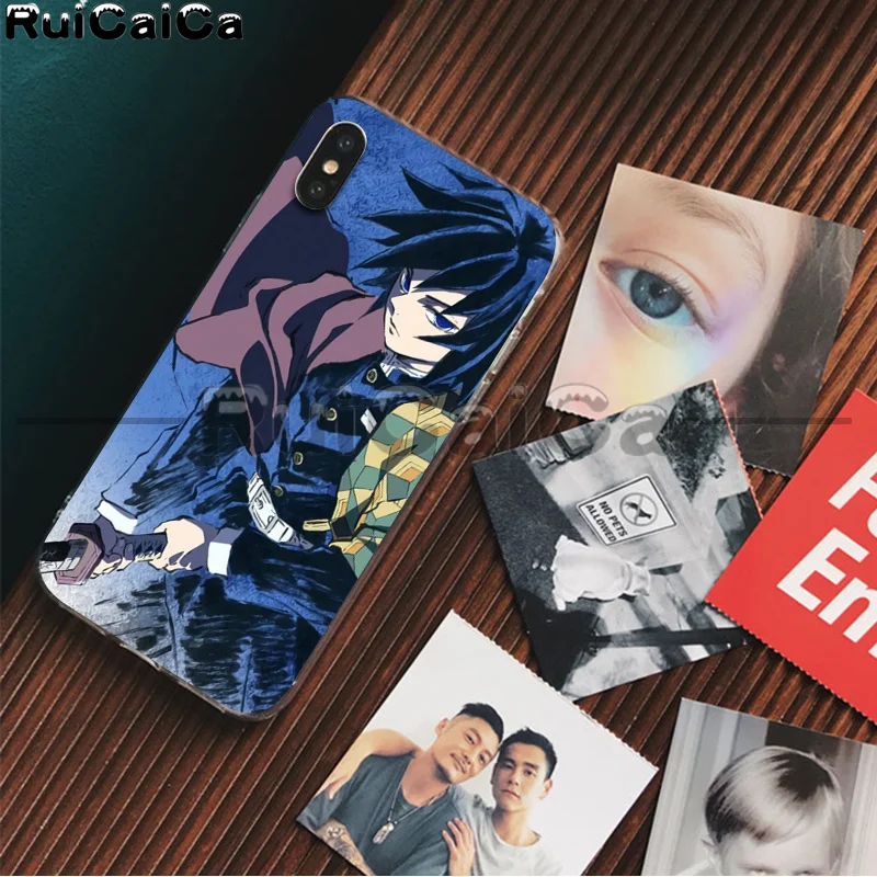 RuiCaiCa Demon Slayer Kimetsu No Yaiba рукоделие принт рисунок чехол для телефона iPhone 8 7 6S Plus X XS MAX 5 5S SE XR 11 11pro