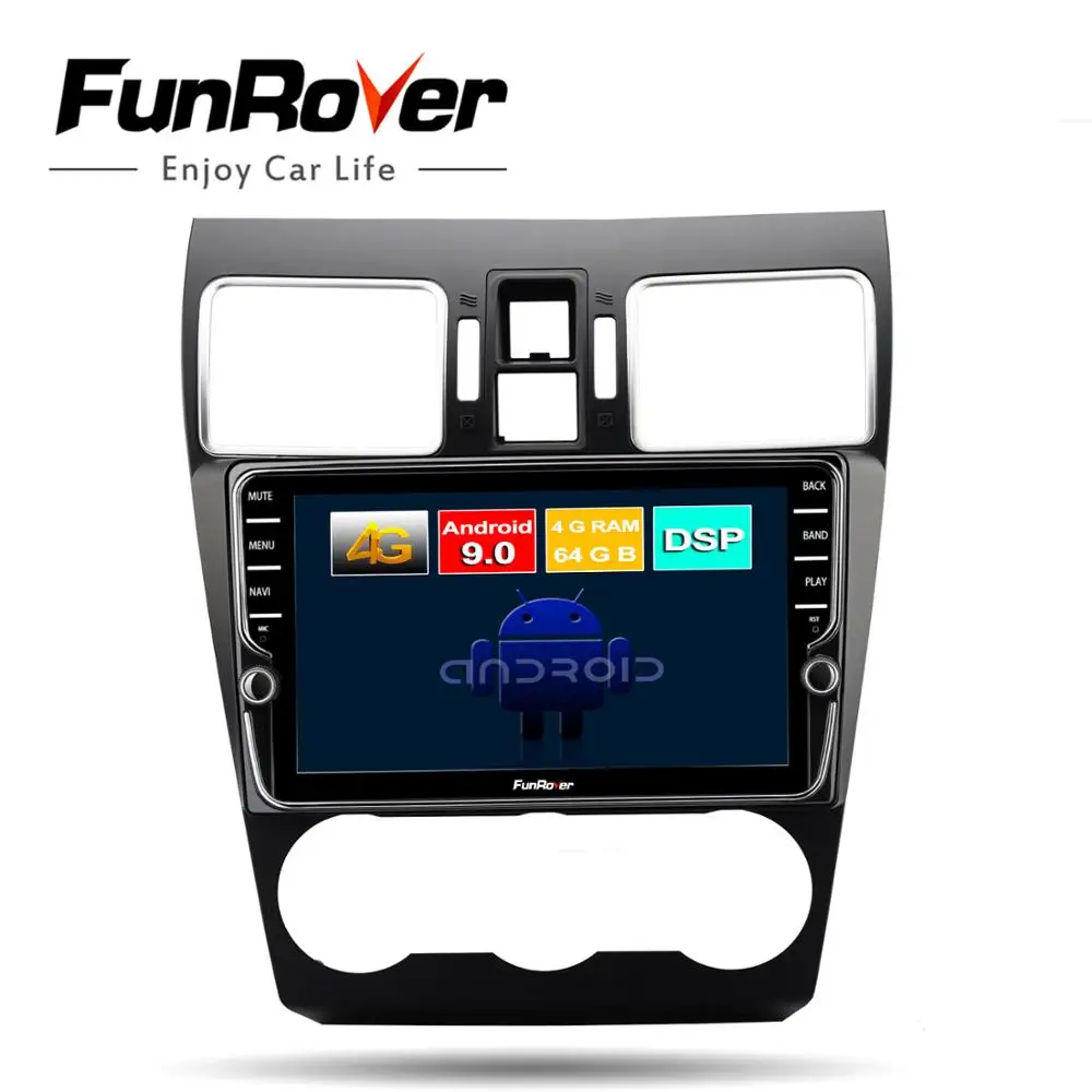 Funrover Восьмиядерный android 9,0 автомобильный dvd мультимедийный плеер для Subaru Forester XV WRX 2012- радио gps 4G+ 64G Разделенный экран DSP
