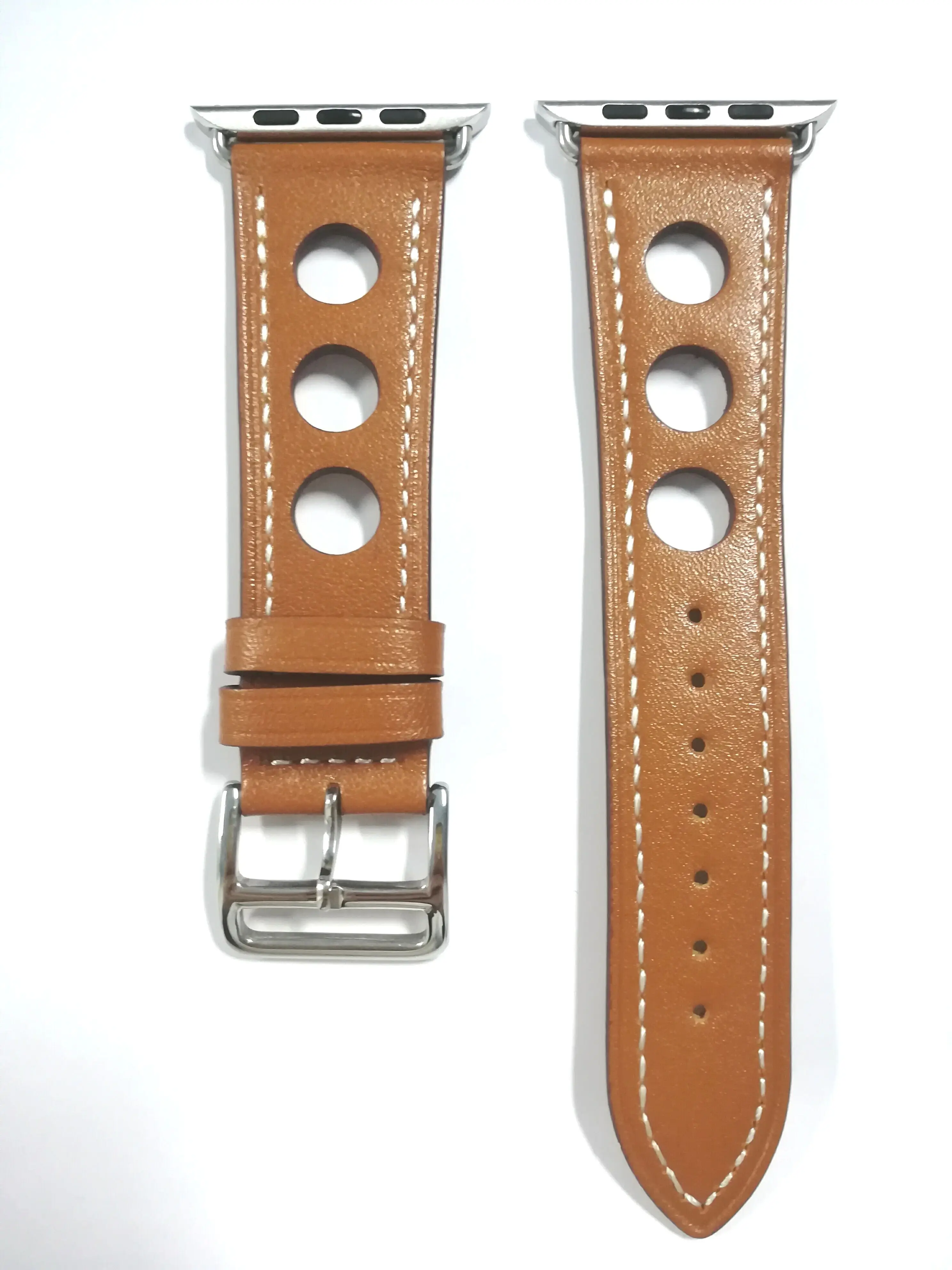 brown Новейший цветной кожаный ремешок для часов iWatch5 4 3 2 1, ремешок для часов Apple Watch 42 мм, 38 мм, 40 мм, 44 мм, ремешок для браслета - Цвет ремешка: brown