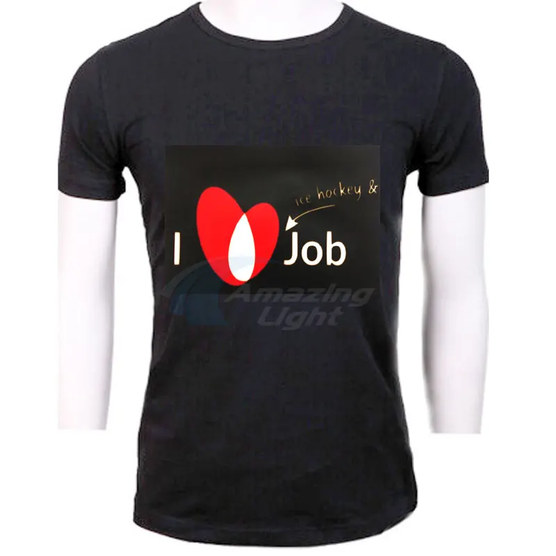 Мигающая футболка из 100% хлопка со светодиодной подсветильник кой | Автомобили и