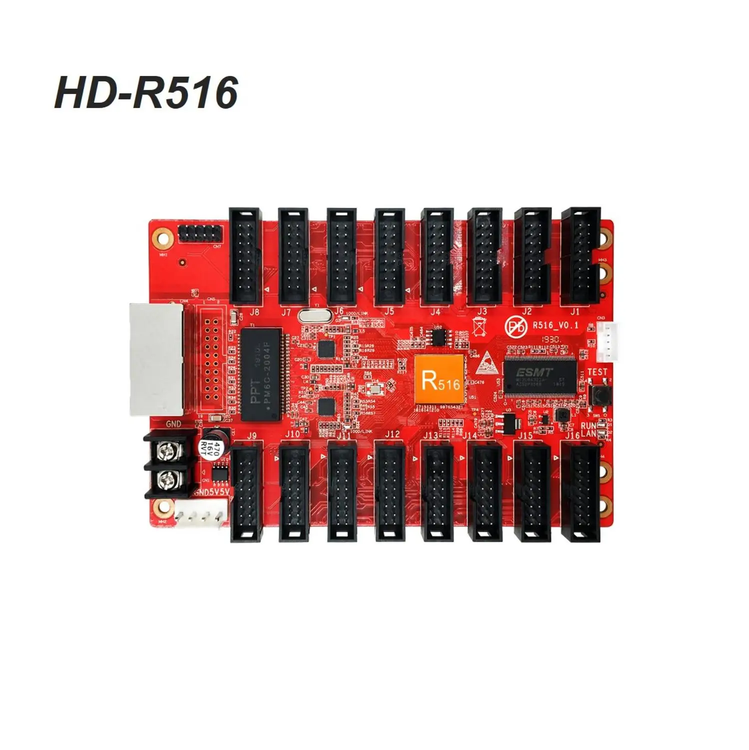 R508/R512 (замена HUIDU R501)/R516/R612 карта приема работает с HD картами для отправки