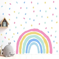 rainbow dot personality creative cartoon wall stickers living room bedroom childrens room kindergarten background wall stickers