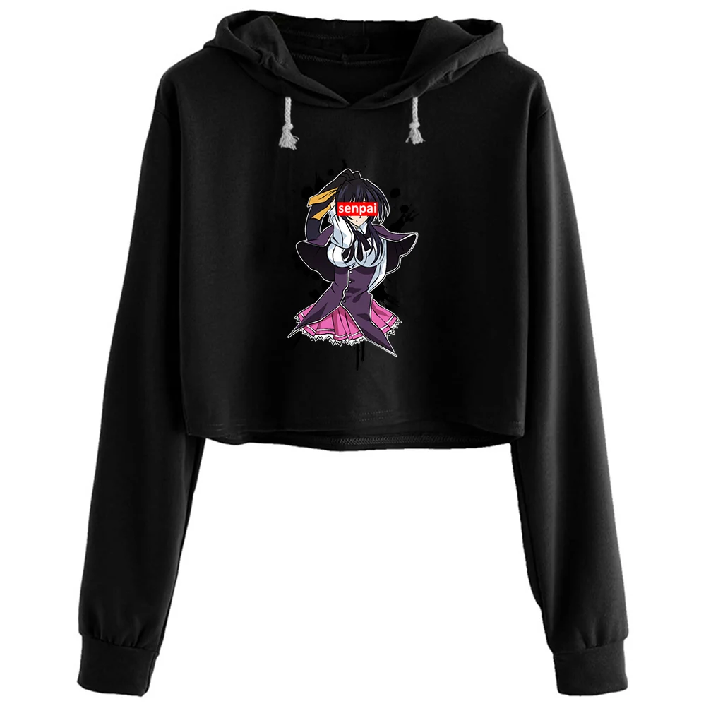 

Anime Fan Waifu Crop Hoodies Women Aesthetic Kpop Korean Y2k Pullover For Girls