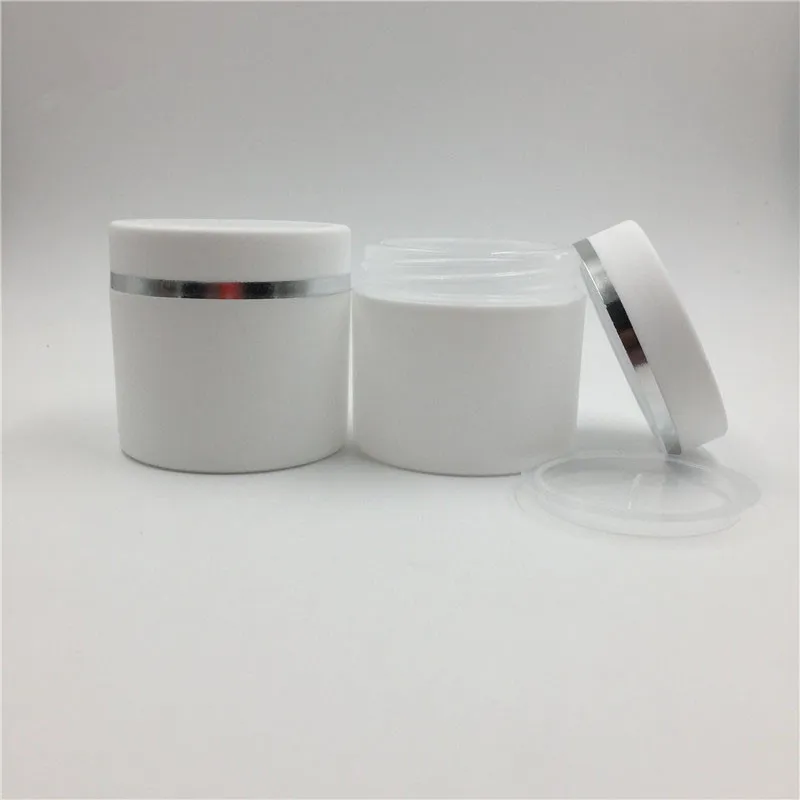 

New 20Pcs Refillable Bottles Travel Face Cream Lotion Jars for Cosmetic Container Portable Plastic Empty Makeup Jar 50g