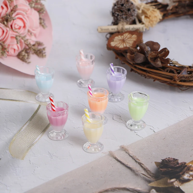 

4pcs Resin Miniature Dollhouse Tea With Milk Cup Dollhouse Accessories Cups Toy