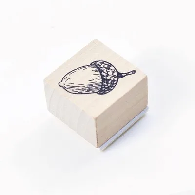 acorn 1 шт. The story in the Wood log резиновая печать милые животные Штампы деревянные прозрачные штампы для скрапбукинга Фотоальбом украшения DIY - Цвет: acorn