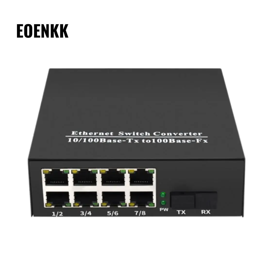 1 PC Ethhernet Switch Converter 100Mb Transceiver Single Mode Single Fiber Converter Photoelectric Transceiver Gift Power Supply