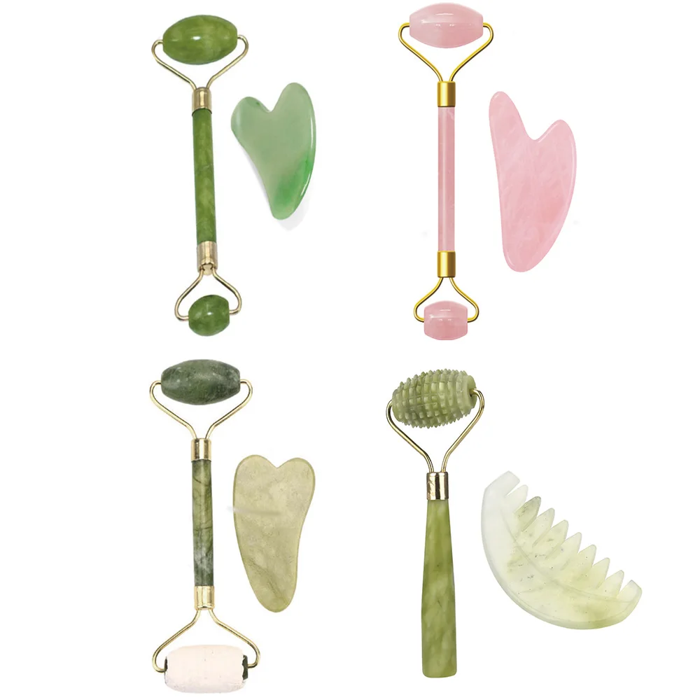 Натурального нефрита лица ролик кварцевые уход за кожей каменный Красота