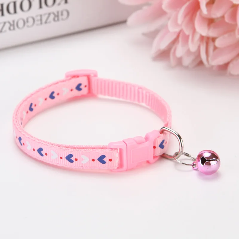 

New Creative Cute Bells Cat Collars Dog Collars Printing Rainbow Neckband Kitten Puppy Pet Headwear Cat Accessories Pet Supplies