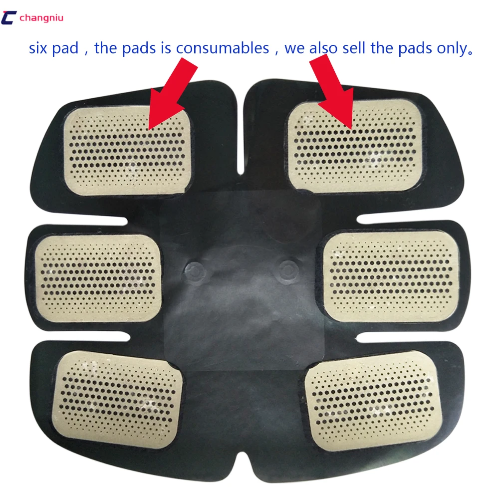 DHL Freeshipping good quality six-pad Abdominal electrode pads for ABS fit tens units smart fitness no machine | Красота и здоровье