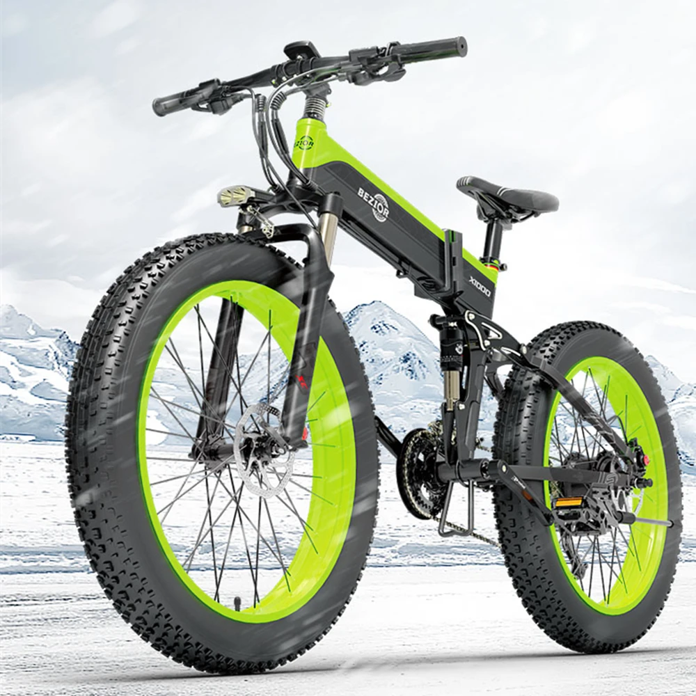 Verkaufen EU Lager X1000 Klapp 26 Zoll E Bike 1000W 48V 12,8 AH Berg Fett Bike EBike MTB Abnehmbare Batterie Moped Elektrische Fahrrad