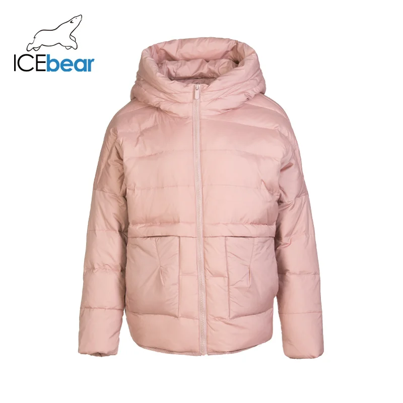 Женский теплый пуховик ICEbear брендовая пуховая куртка высокого качества модель