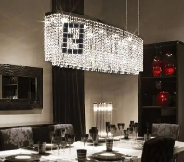 

Новинка, Современные хрустальные люстры, светодиодный лампы, утопленное крепление, полированная хромированная рукоятка переменного тока G4...