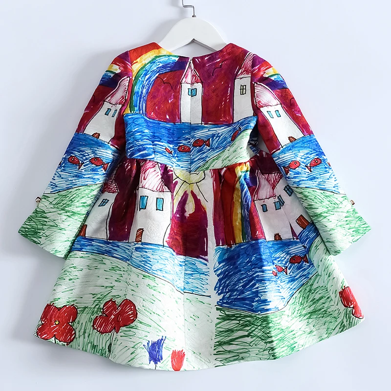 Menoea/детское зимнее платье Новинка 2020 года Модное Стильное детское с длинными