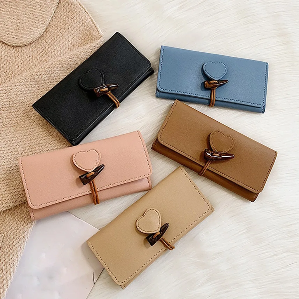 Клатч с украшением в виде сердца многофункциональные кошельки большая