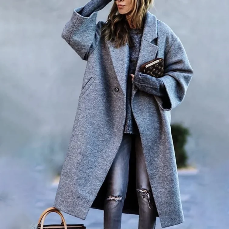 

women's simple fabric in the long for dress clothing coat