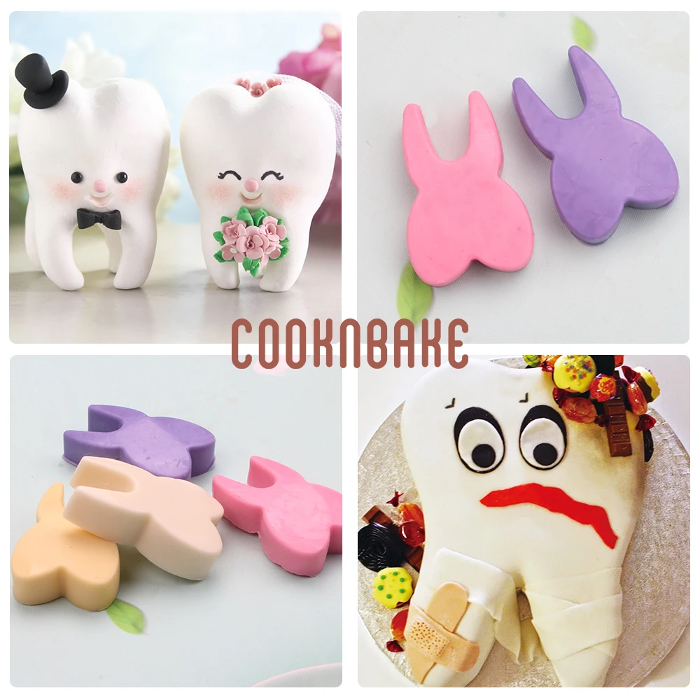 COOKNBAKE зубная силиконовая форма для печенья выпечки 6 отверстий декоративная