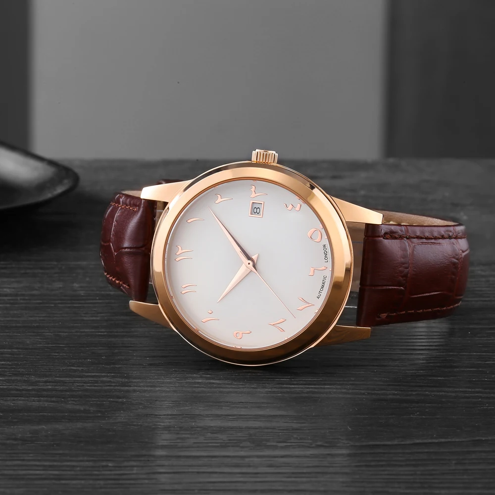 Роскошные арабские часы с автоподзаводом механические цифрами