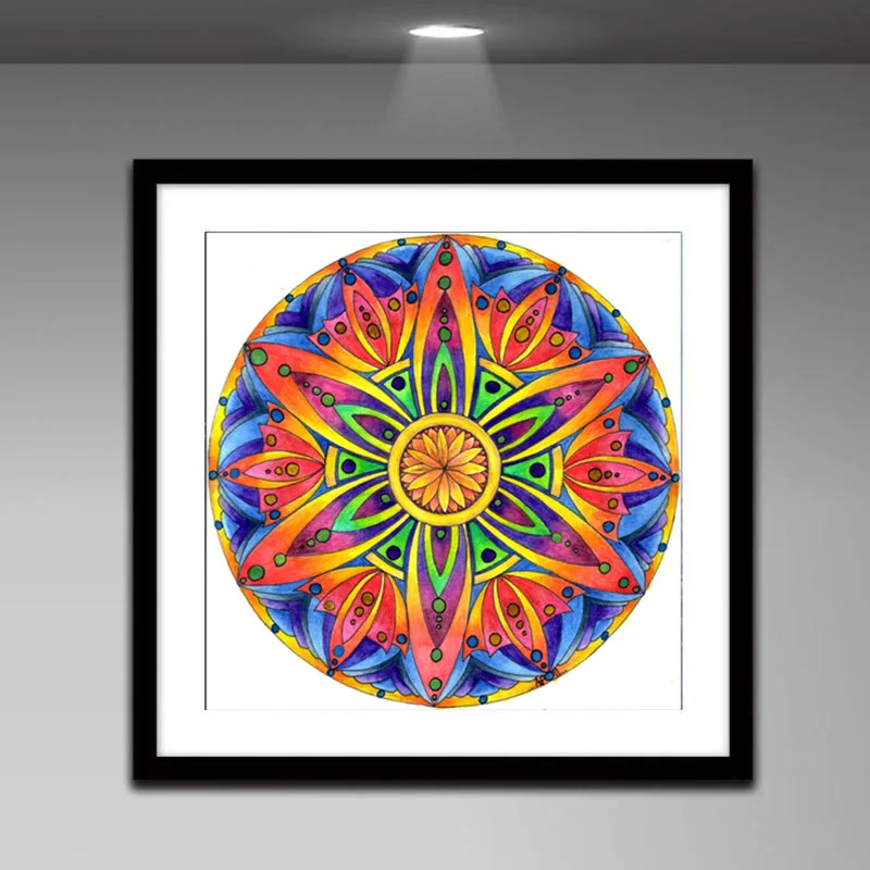 Полноформатная круглая алмазная живопись Мандала 5D вышивка мозаика пейзаж Набор