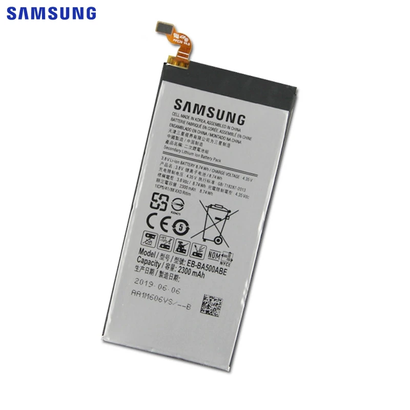 Samsung сменный аккумулятор EB-BA500ABE для samsung GALAXY A5 аутентичный аккумулятор телефона EB-BA500ABE 2300 мАч