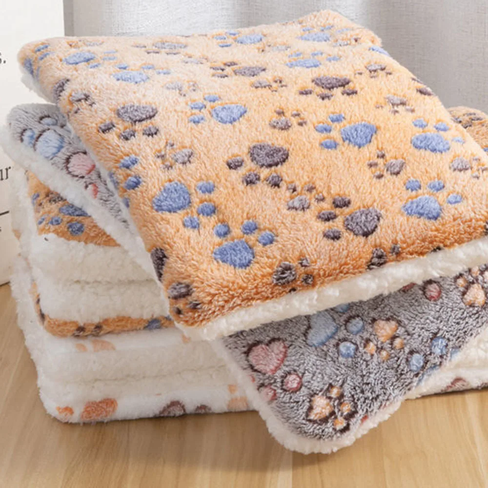 

Winter Warm Pet Cat Dog Bed Mat Cozy Thick Fleece Dog Blanket Sleeping Cover Towel Cushion for Small to Extra Large Dog Washable
