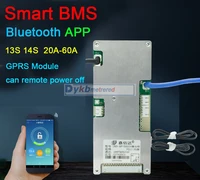 dykb smart bms 13s 14s 48v 60a 40a 20a li ion lithium battery protection board balance remote gprs power off bluetooth app uart