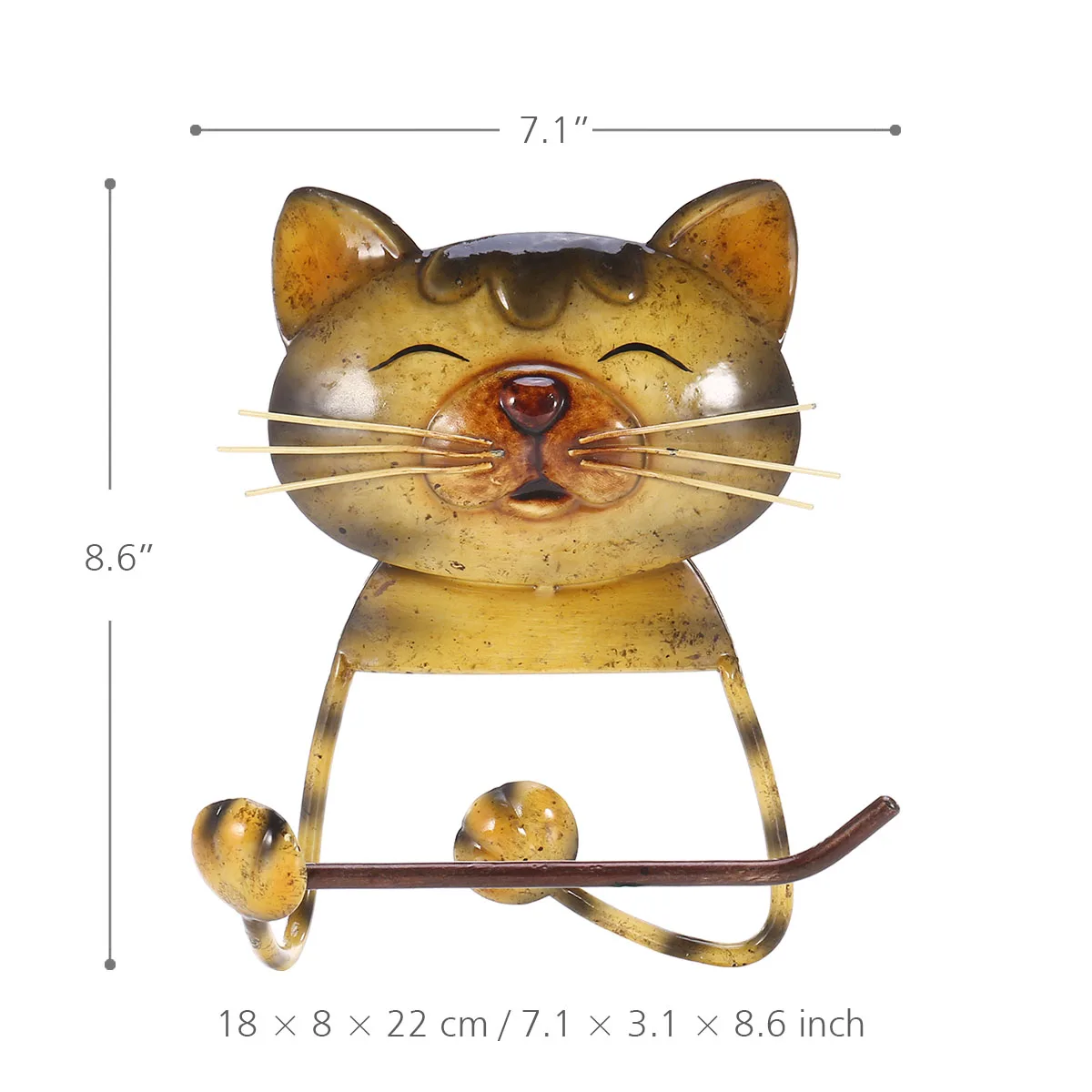 Новый кошачий бумажный держатель для полотенец винтажная чугунная туалетная