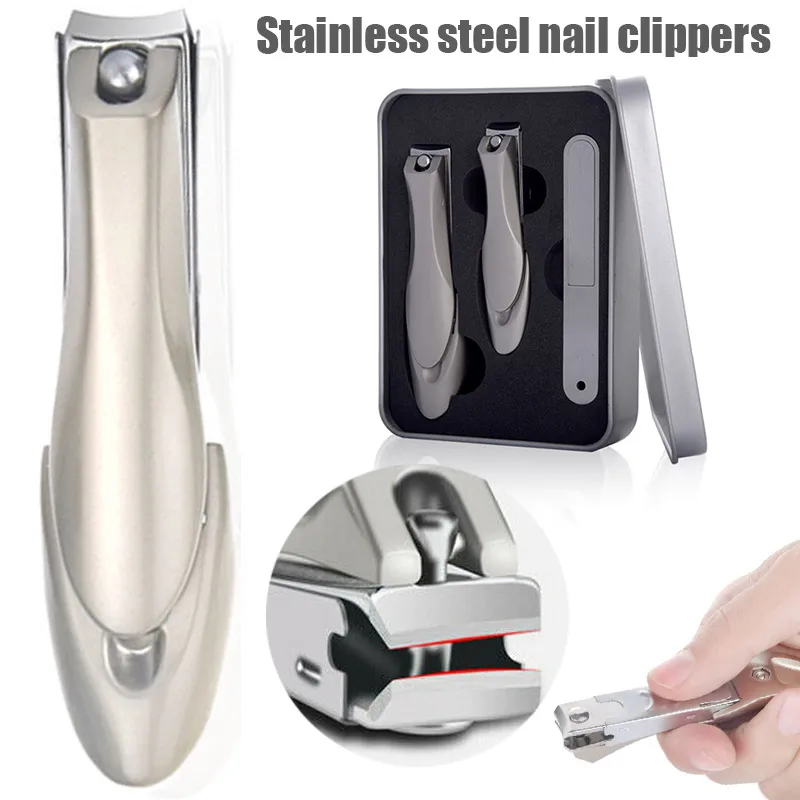 

Toe Nail Clippers Nippers Cutter Anti-splash Stainless Steel Manicure Tool Set MH88