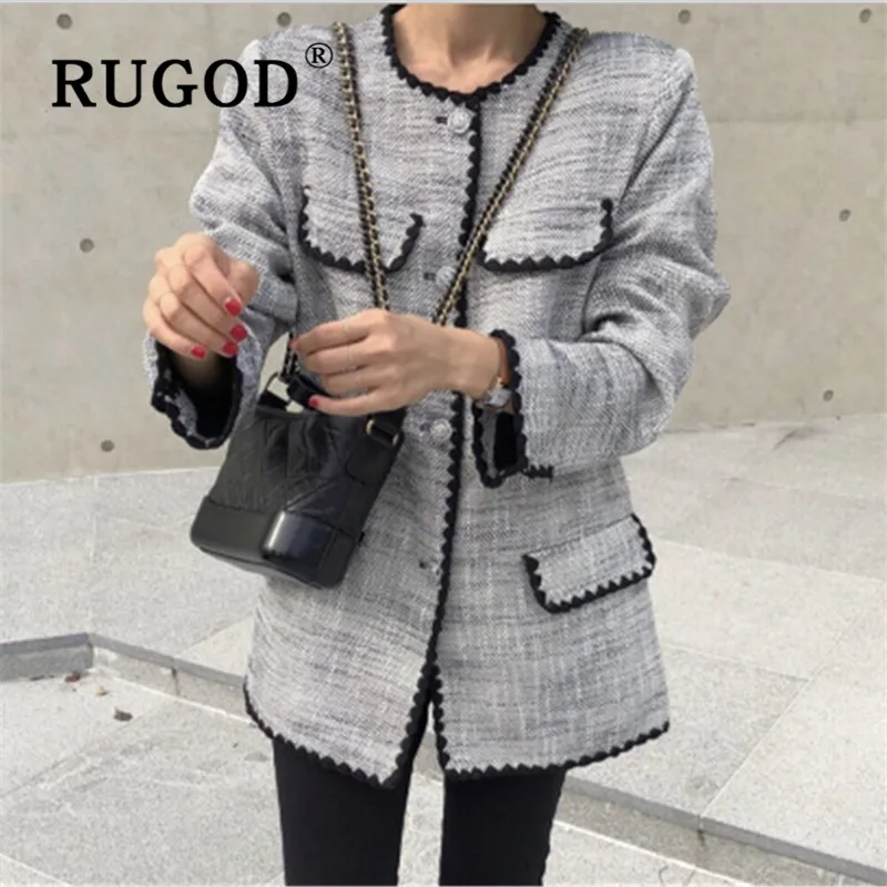 пальто женское RUGOD элегантный офисный женский шерстяной Блейзер женская