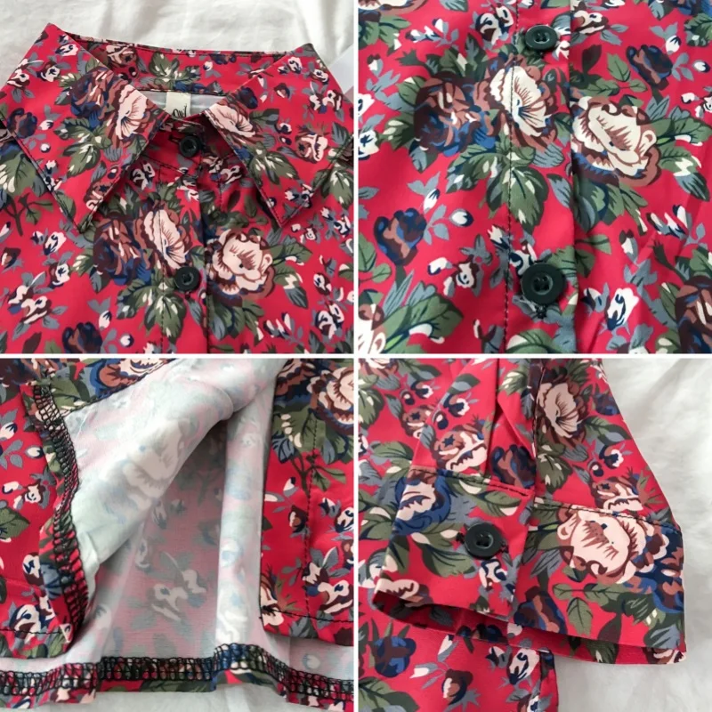 Женская блузка с цветочным принтом повседневные Осенние Топы 2020 женская рубашка